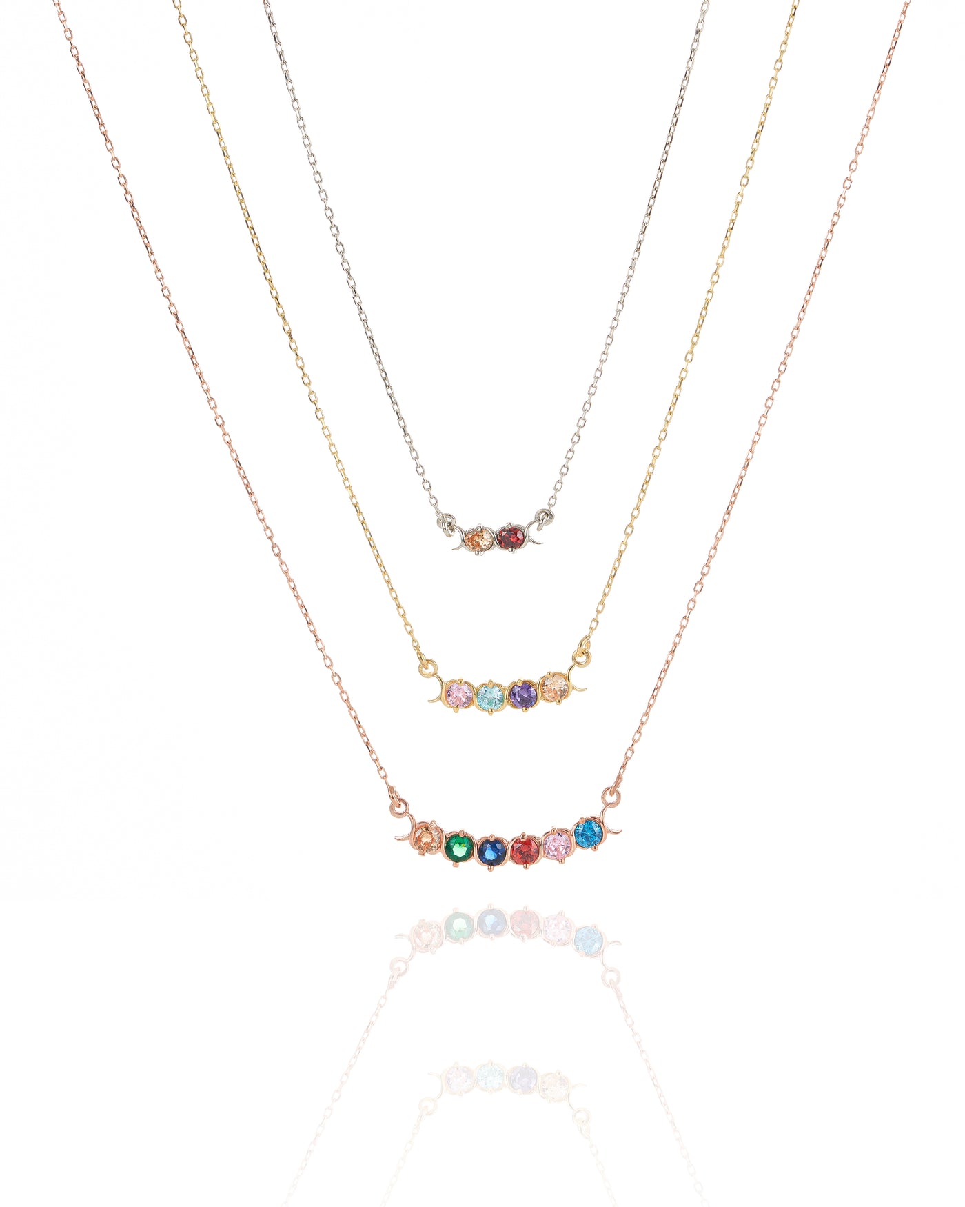 Dainty Multi-Birthstone Necklace