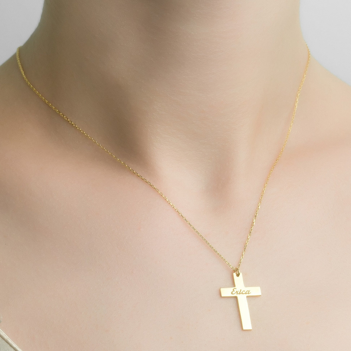 Engraved Cross Necklace - Glamoristic