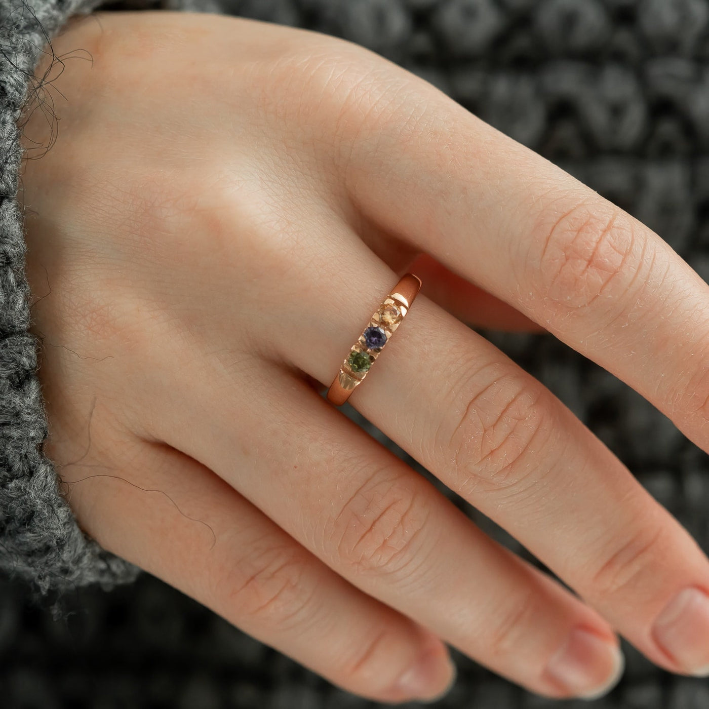 Dainty Family Birthstone Ring - Glamoristic