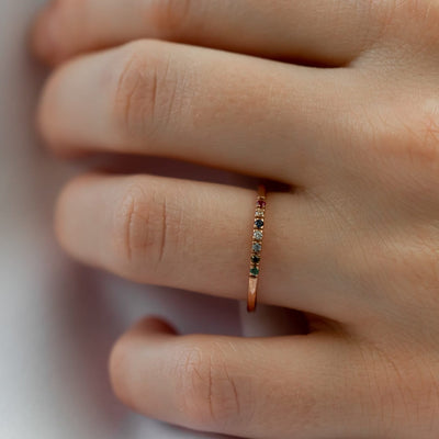 Dainty Family Birthstones Ring - Glamoristic