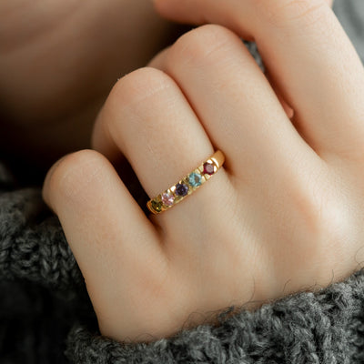 Dainty Family Birthstone Ring - Glamoristic