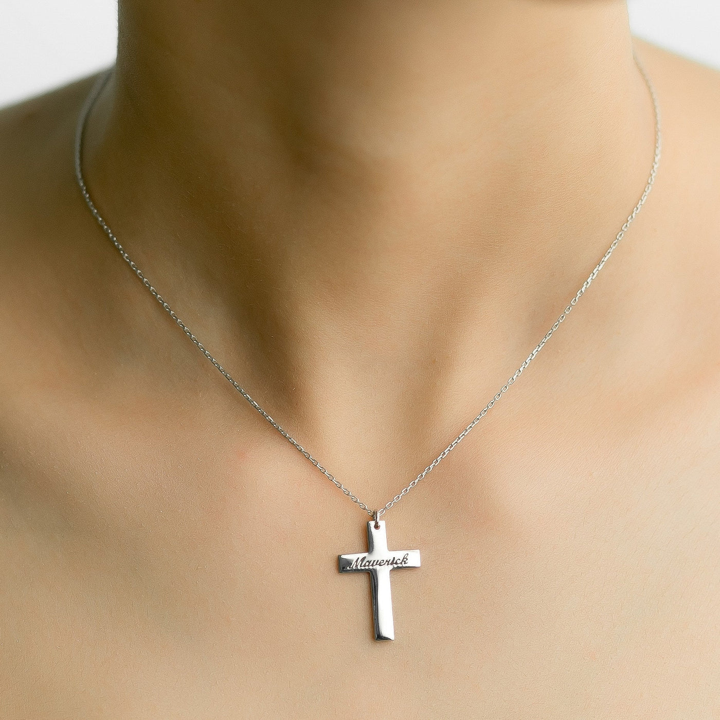 Engraved Cross Necklace - Glamoristic