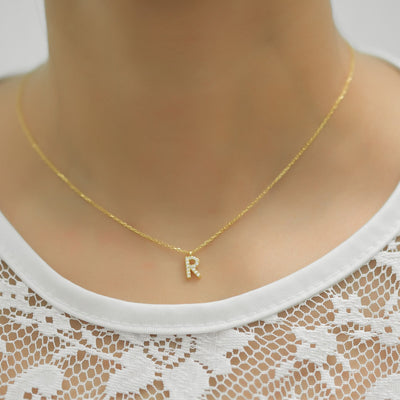 Diamond Initial Necklace - Glamoristic