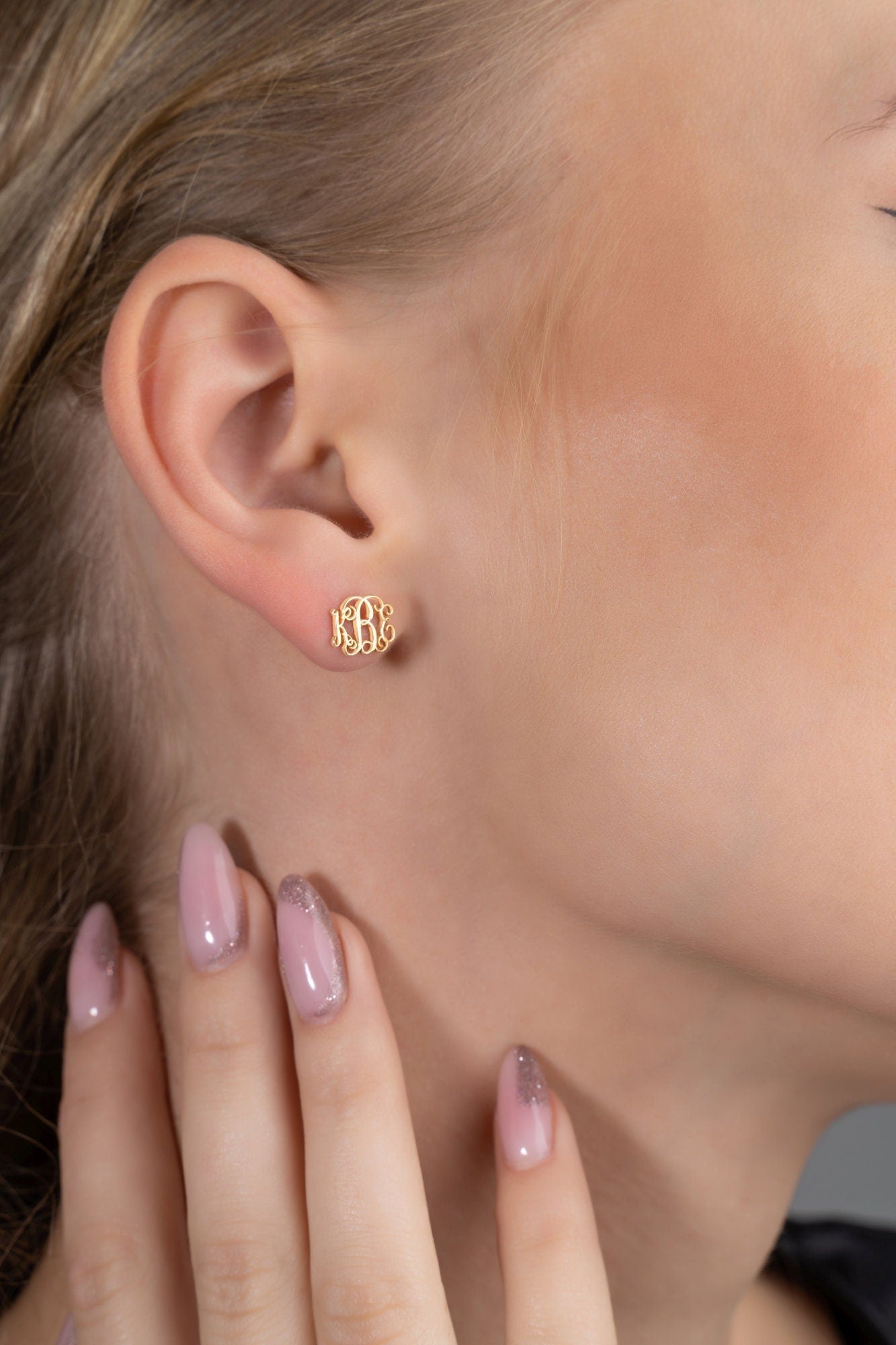 Monogram Stud Earrings - Glamoristic