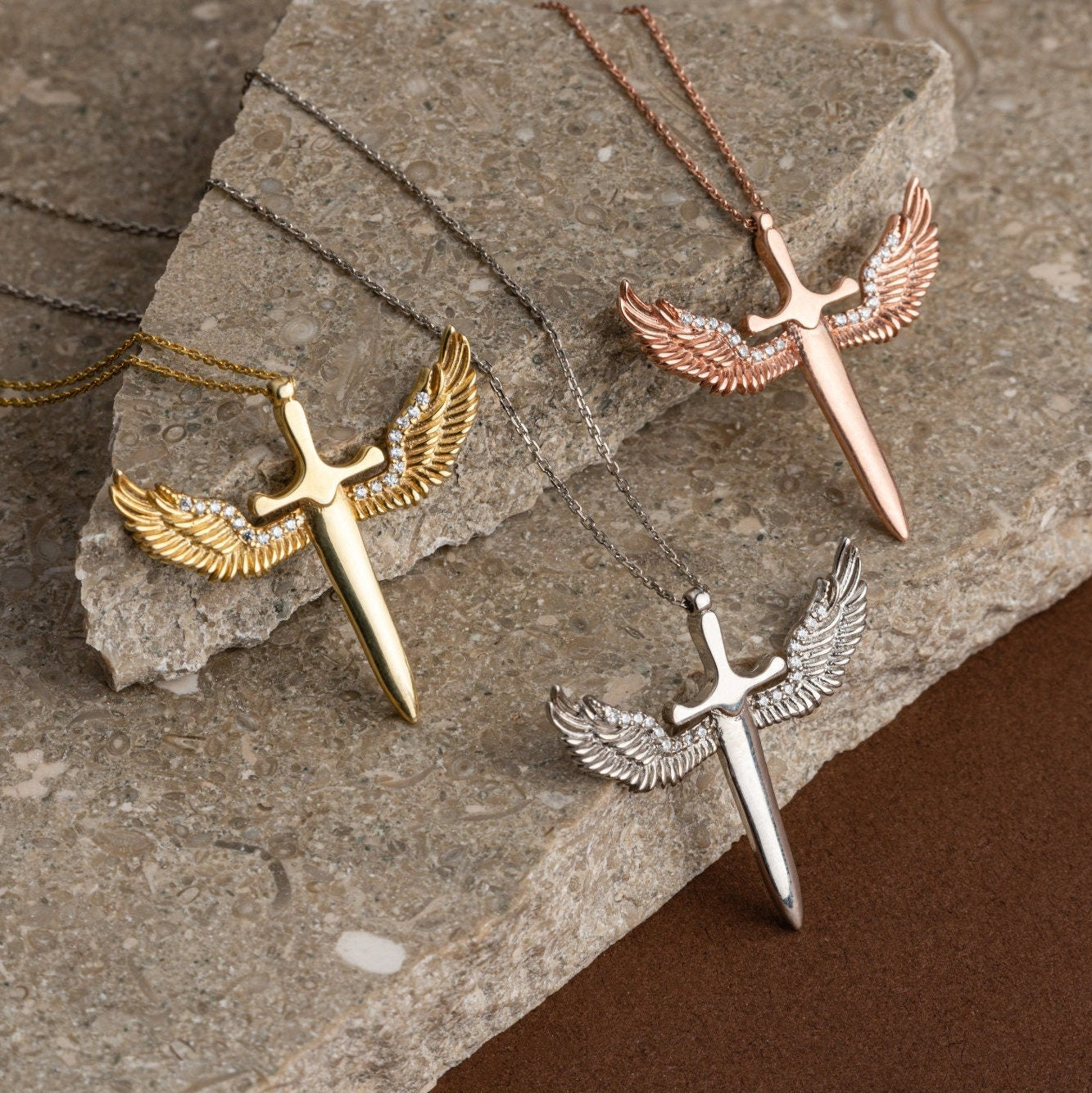 Angel Winged Sword Necklace - Glamoristic