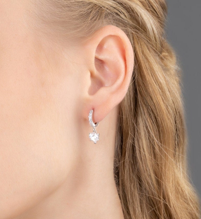 Heart Shaped Diamond Earrings - Glamoristic