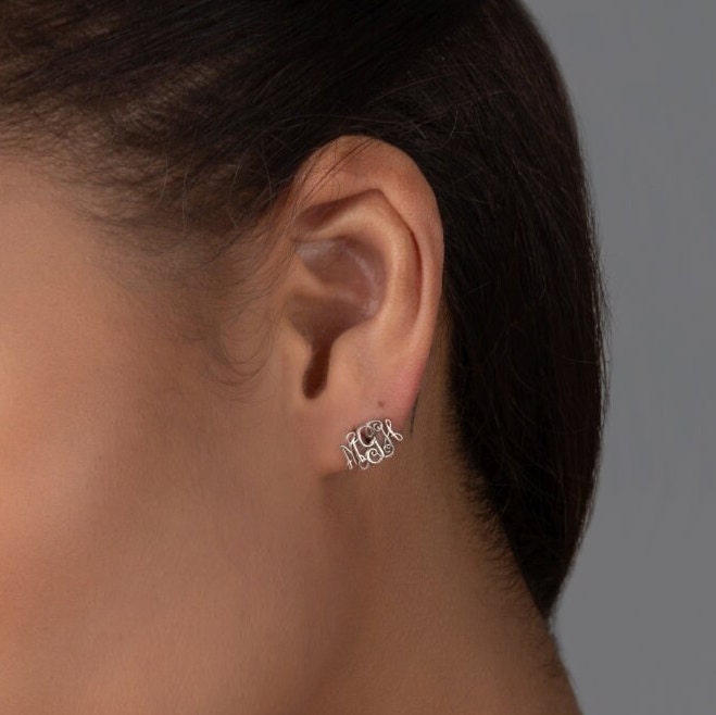 Monogram Stud Earrings - Glamoristic