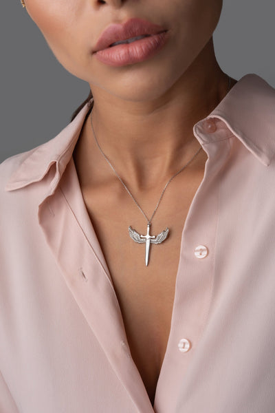 Angel Winged Sword Necklace - Glamoristic