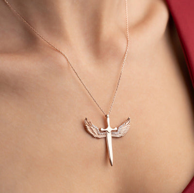 Angel Winged Sword Necklace - Glamoristic