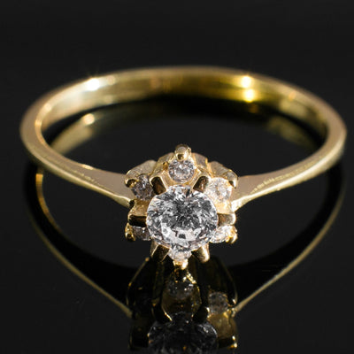 Diamond Star Halo Engagement Ring - Glamoristic