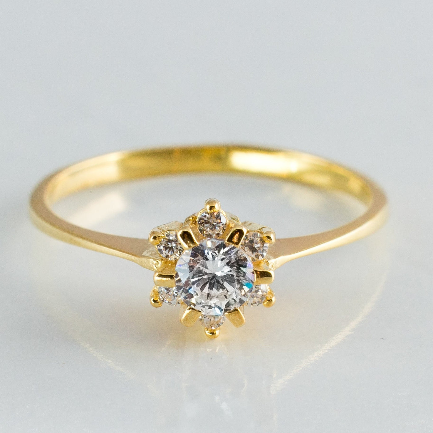 Diamond Star Halo Engagement Ring - Glamoristic