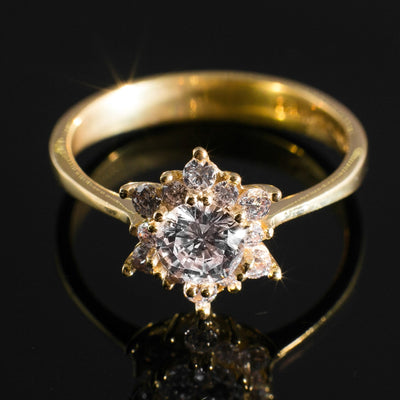 Diamond Cathedral Star Engagement Ring - Glamoristic