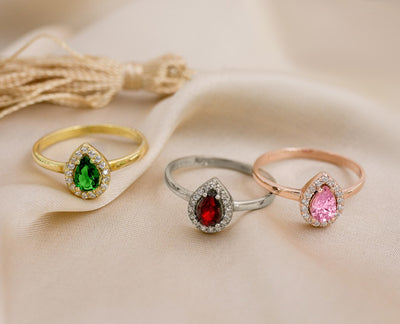 Pear-Cut Gemstone Ring - Glamoristic