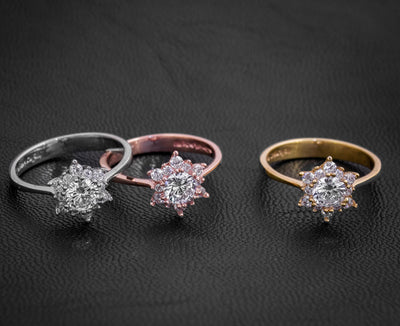 Diamond Cathedral Star Engagement Ring - Glamoristic