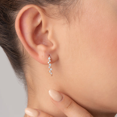 Cluster Diamond Earrings - Glamoristic