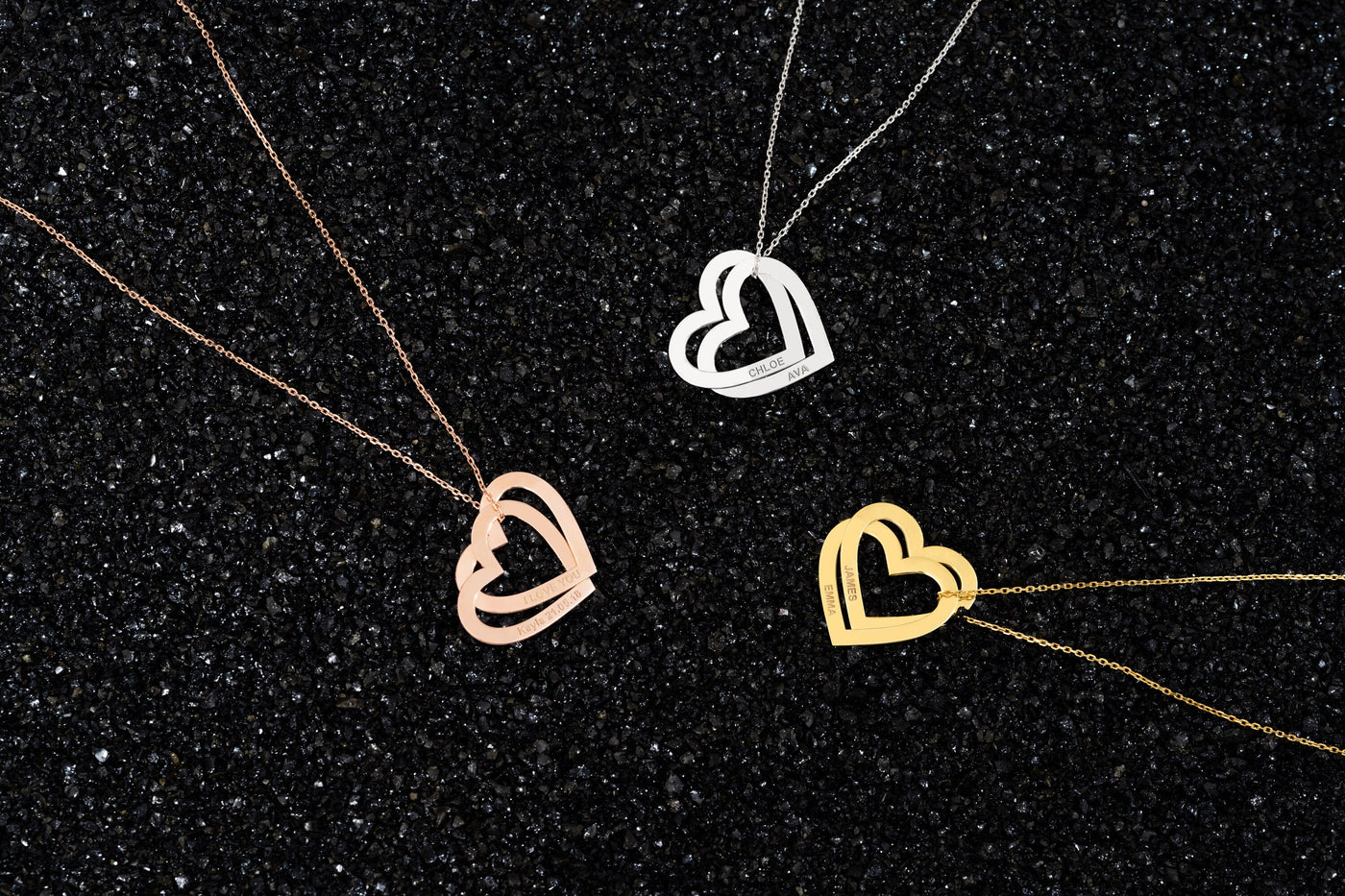 Interlocking Hearts Necklace - Glamoristic