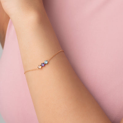Rainbow Multi-Birthstone Bracelet - Glamoristic