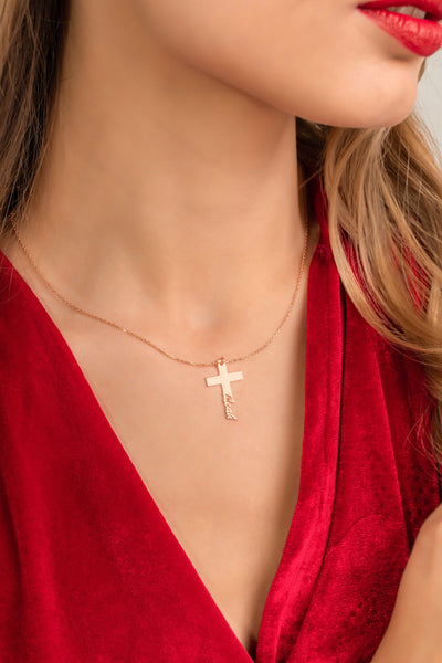 Name Cross Necklace - Glamoristic