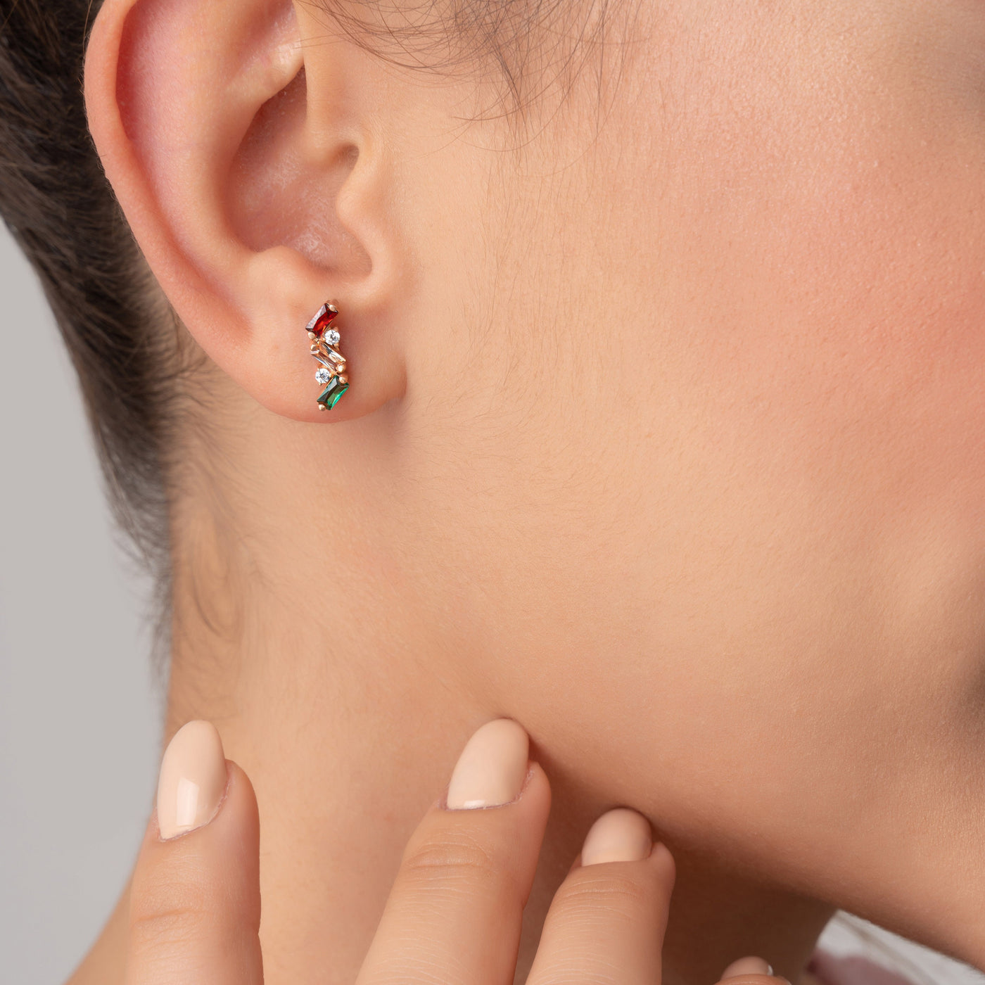 Zig Zag Birthstone Earrings - Glamoristic