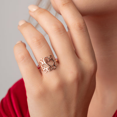 Initial Monogram Ring - Glamoristic