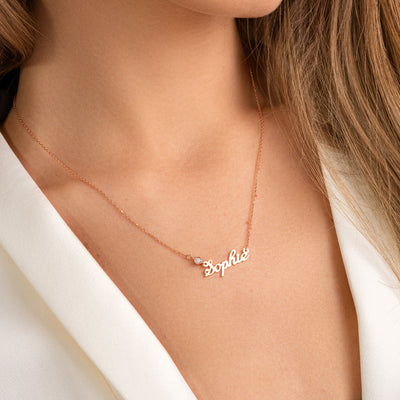 Personalized Birthstone Name Necklace - Glamoristic