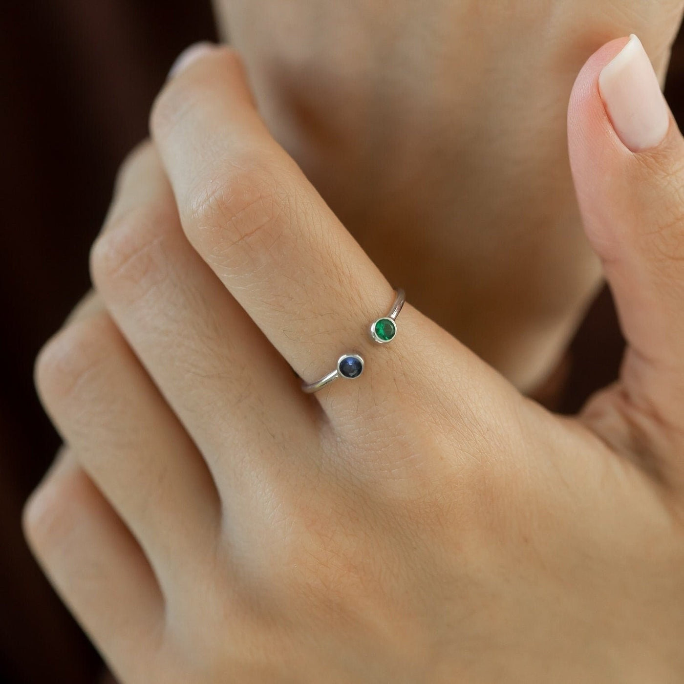 Double Birthstone Ring - Glamoristic