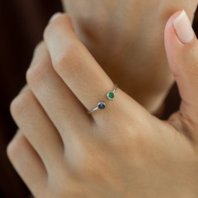 Double Birthstone Ring - Glamoristic