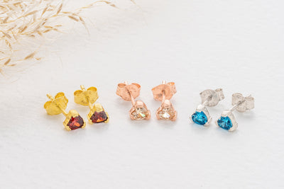 Kids Birthstone Stud Earrings