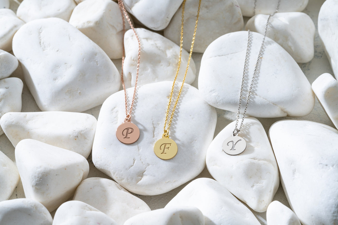 Personalized Initial Coin Necklace