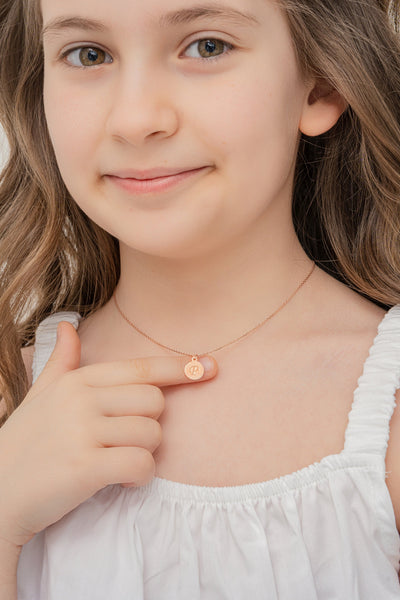 Personalized Initial Coin Necklace