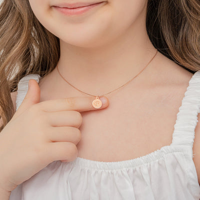 Personalized Initial Coin Necklace