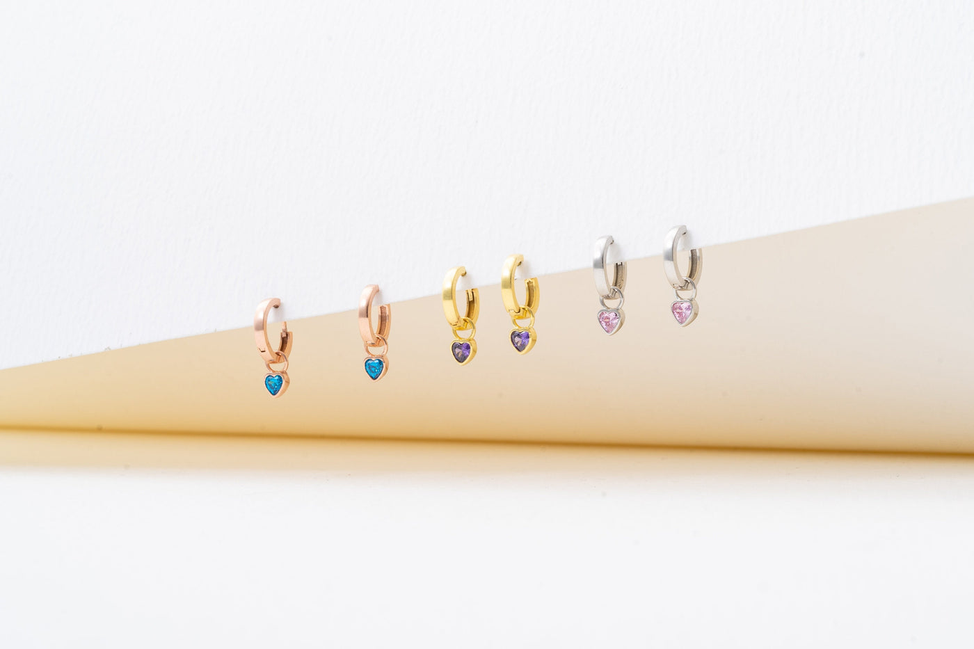 Kids Heart Birthstone Earrings