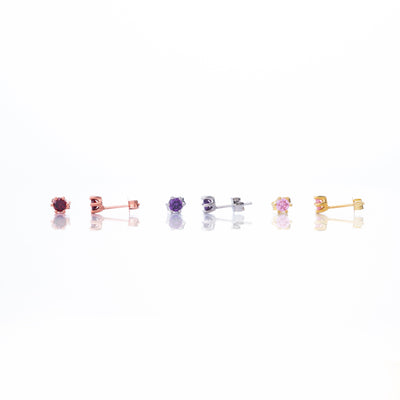 Kids Mini Gemstone Stud Earrings