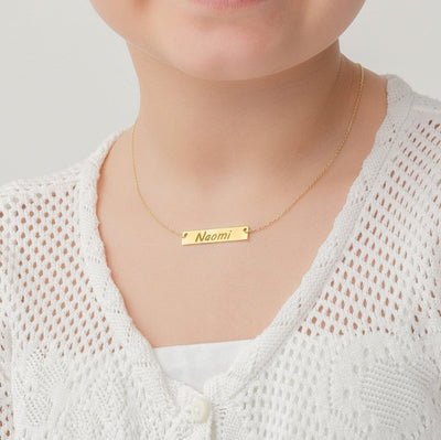 Kids Name Bar Necklace