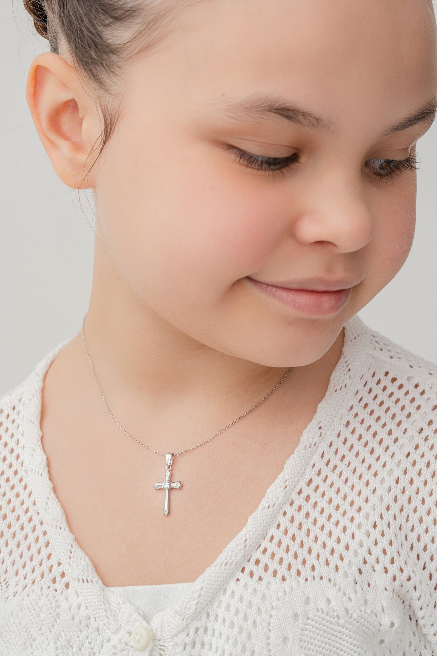 Princess's Dainty Cross Necklace • Birthday Gift • Christian Gifts • Baptism Necklace  • Kids Faith Gift  • Cross Necklace  • Dainty Gift - Glamoristic