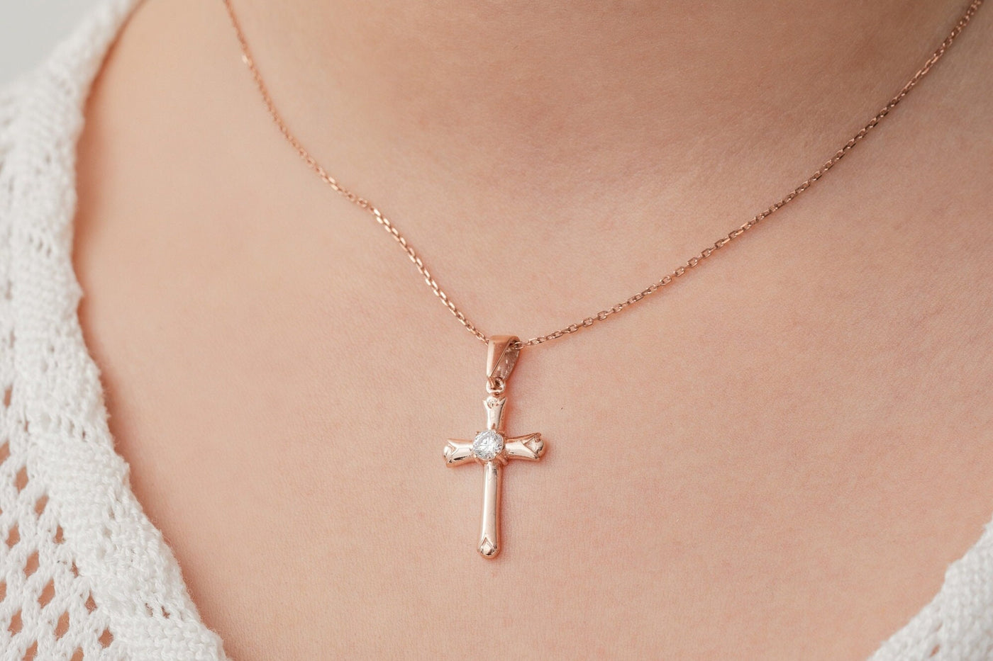 Princess's Dainty Cross Necklace • Birthday Gift • Christian Gifts • Baptism Necklace  • Kids Faith Gift  • Cross Necklace  • Dainty Gift - Glamoristic