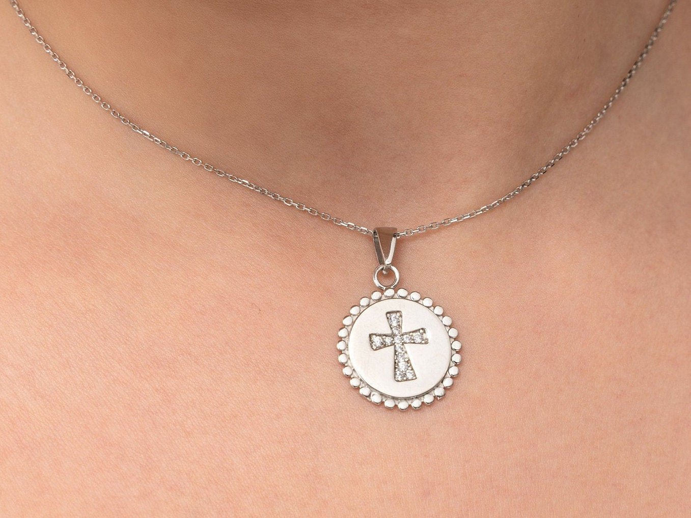 Cross Necklace • Sterling Silver Necklace • Kids Cross Necklace • Princess's Dainty Cross Necklace • Birthday Gift • Christian Gifts - Glamoristic