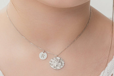 Kids Unicorn and Initial Necklace