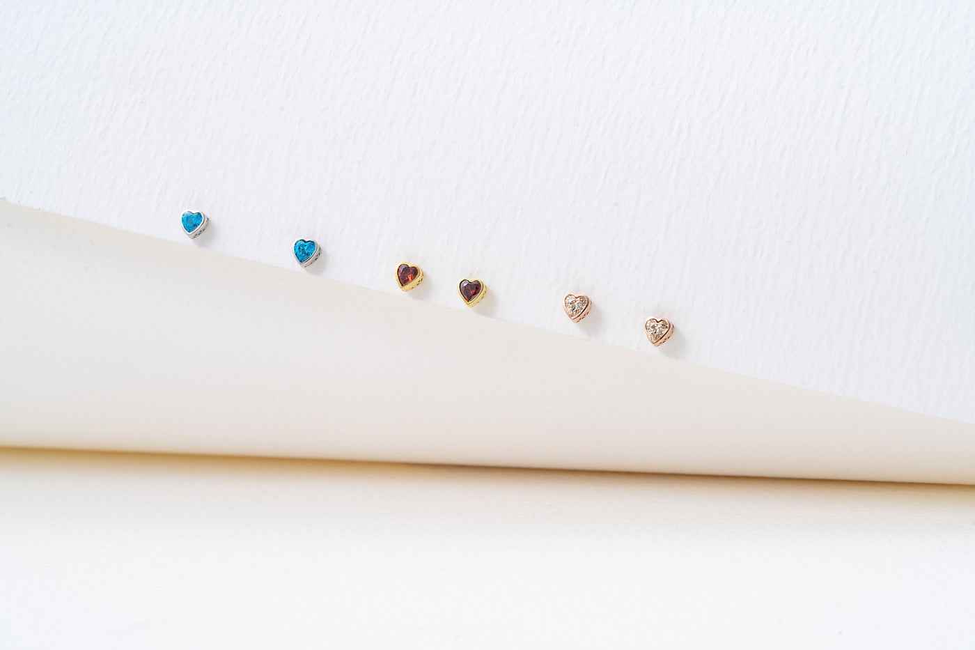 Heart Birthstone Earrings