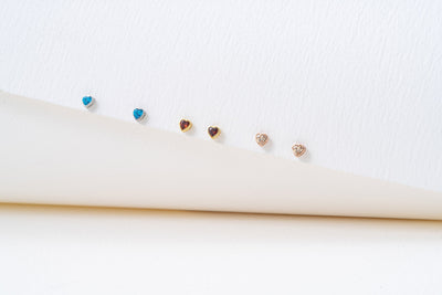 Heart Birthstone Earrings