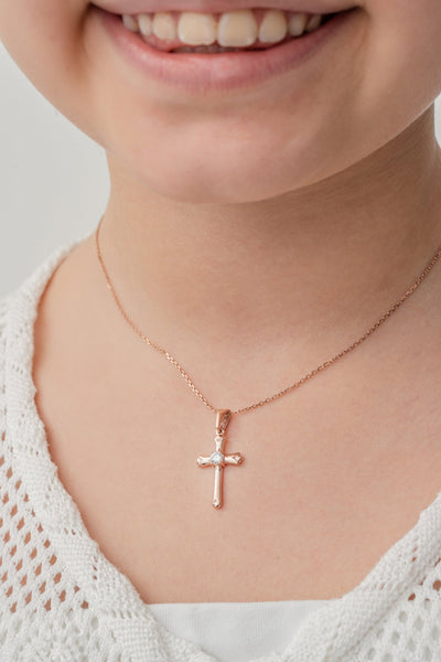 Princess's Dainty Cross Necklace • Birthday Gift • Christian Gifts • Baptism Necklace  • Kids Faith Gift  • Cross Necklace  • Dainty Gift - Glamoristic