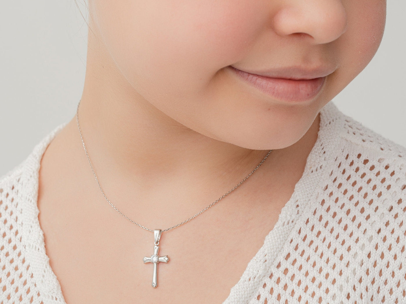 Princess's Dainty Cross Necklace • Birthday Gift • Christian Gifts • Baptism Necklace  • Kids Faith Gift  • Cross Necklace  • Dainty Gift - Glamoristic