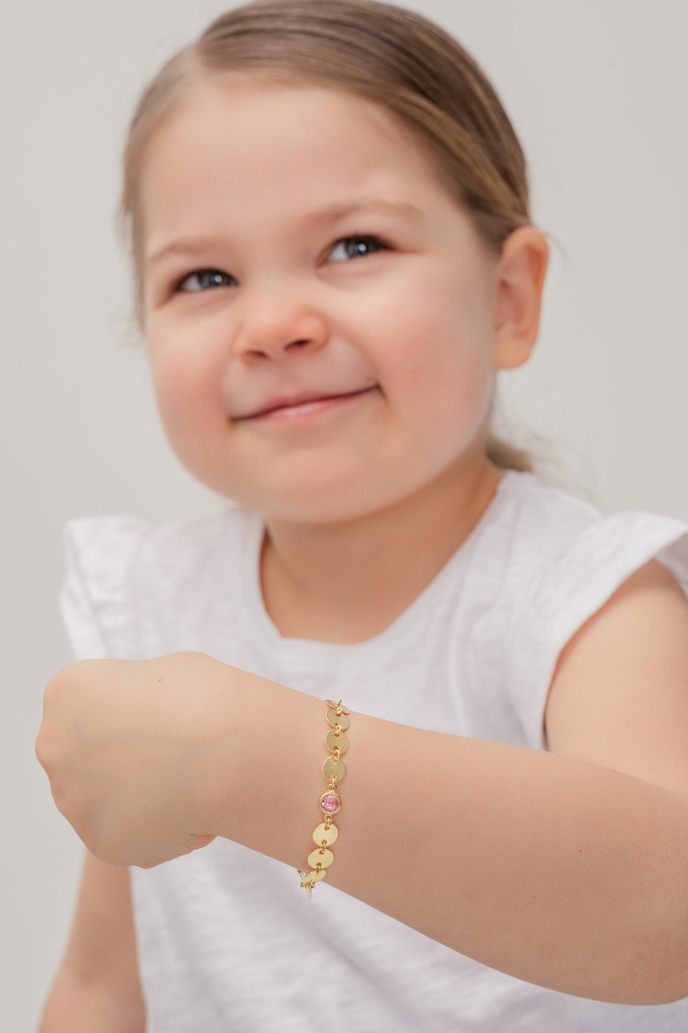 Kids Birthstone Bracelet • Personalized Bracelet For Kids  • Gemstone Bracelet For Kids • Kids Circle Birthstone Bracelet - Glamoristic